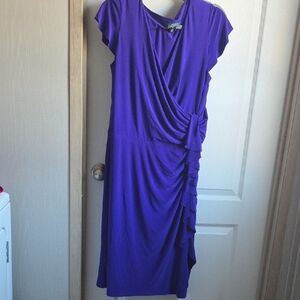 Lauren Ralph Lauren Elegant Purple Midi Dress
